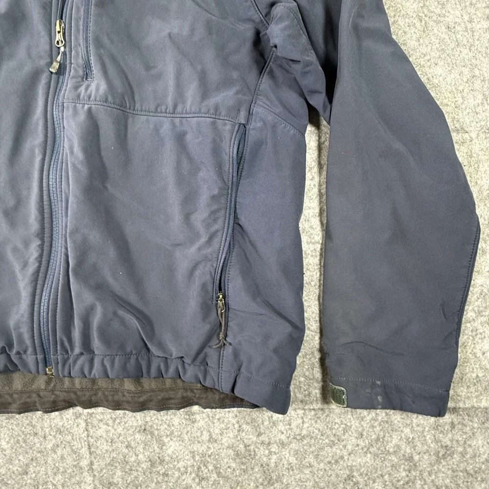 The North Face Softshell Jacket Men Large Navy Blue Fleece Lined Full Zip